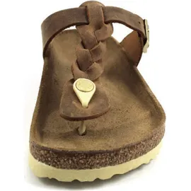 Birkenstock Gizeh Braided Nubukleder geölt cognac 40