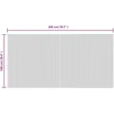 vidaXL Teppich, Rechteckig Grau 100x200 cm Bambus