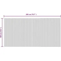 vidaXL Teppich, Rechteckig Grau 100x200 cm Bambus