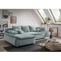 INOSIGN Ecksofa Imola, bequem, aktuelle Steppung im Sitz, L-Form, Breite 270cm, wahlweise mit Bettfunktion blau