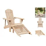vidaXL Adirondack-Stuhl mit Fußstütze Massivholz Tanne