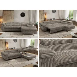 MKS ECKSOFA PABLO L Grau Cord - Rechts Seite