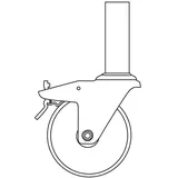 ZARGES Lenkrolle mit Zapfen D = 125 mm