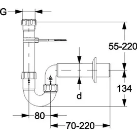 Haas + Sohn 1930 Siphon DN 40 Kunststoff weiß