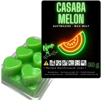 WonderWax Duftwachs WonderWax® Neon Duftwachs 6 Herzen (Casaba Melon & Santal), Duftrichtung: Casaba Melone & Santal