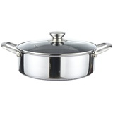 Cheffinger Kochtopf aus Edelstahl 18/10 Wabenstruktur Induktion Ø24cm Topf Pfanne