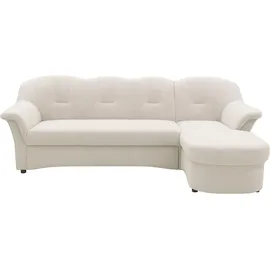 DOMO collection Eckcouch Leder 3-Sitzer Beige