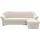 DOMO collection Eckcouch Leder 3-Sitzer Beige