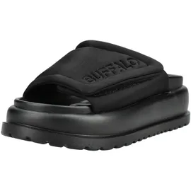 Buffalo Pantoletten Textil - schwarz 36