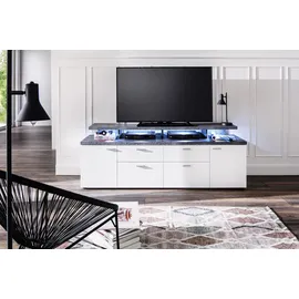 Home Affaire Mood TV-Lowboard 180 cm weiß/Beton Optik