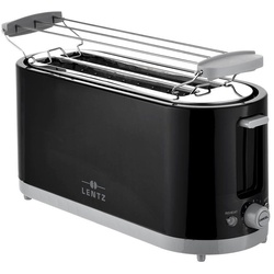 Lentz Toaster 4-Scheiben 1200-1400 Watt Toaster Langschlitztoaster schwarz