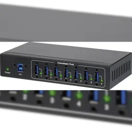 Renkforce 7 Port USB 3.2 Gen 1-Hub (USB 3.0) für industrielle Anwendungen, zur Wandmontage Schwarz