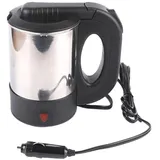 500ml Auto Wasserkocher Edelstahl, 12V Reisewasserkocher Zigarettenanzünder Wasserkocher, Auto Camping Reise Wasserkocher Schnelles Aufheizen Auto Kettle