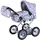 Knorrtoys 63144 - Kombi-Puppenwagen Ruby Star Grey Pink, mit Zubehör, umbaubar, Schieberhöhe: 34-62cm