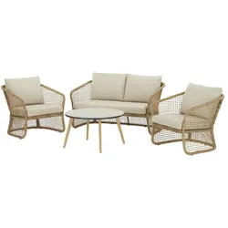 Lounge-Set  Lanai , holzfarben