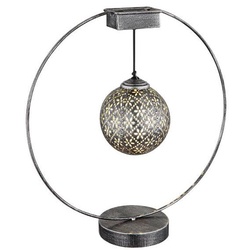 Solarleuchte Metall Silberfarben, 1Xled Solarleuchte Metall Silberfarben Antik, Led