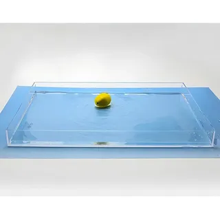 Acryl-Requisiten-Schießtablett, Acryl-Fotografie-Wassertank, Wasser-Wellenschale, transparent, flach, 5,5/10 cm Höhe, mehrere Größen (60 x 40 x 5,5 cm)