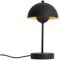 QAZQA Retro-Tischlampe schwarz mit Gold - Magnax Mini