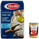 3x Barilla Farina Tipo 00 Grano Tenero, Mit Weichweizenmehl 1Kg+Polpa 400g