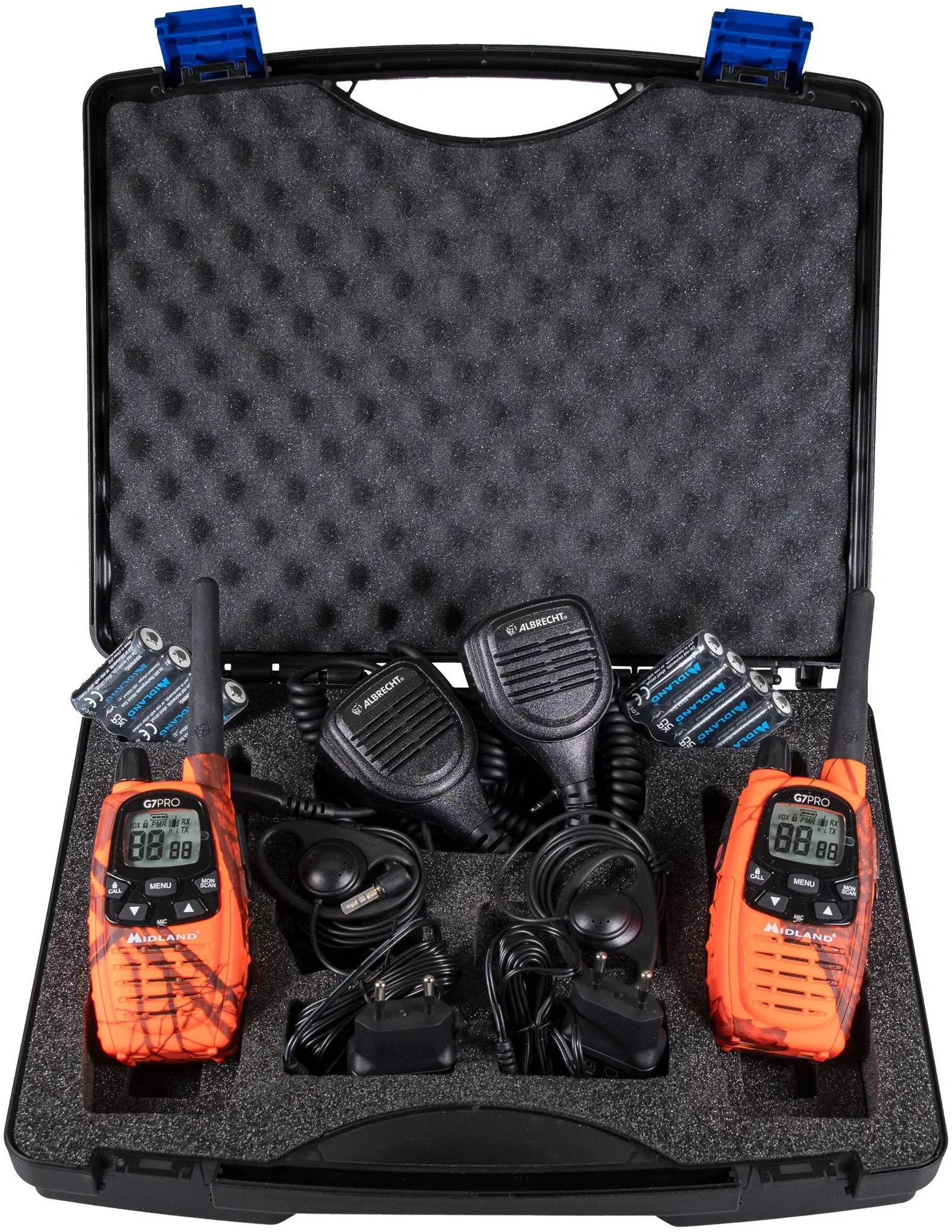 Midland G7 Pro Kofferset mit Headsets und Lautsprechermikrofonen