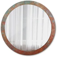 Tulup Spiegel Orange, Glas, Rund, 100x100x0.4 cm, Spiegel, Wandspiegel