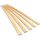 Betten-ABC Ersatz Federholzleisten aus Schichtholz im 5er Set passend für viele gängige Lattenroste Länge: Für 80 cm (780 mm); / Natur/Für