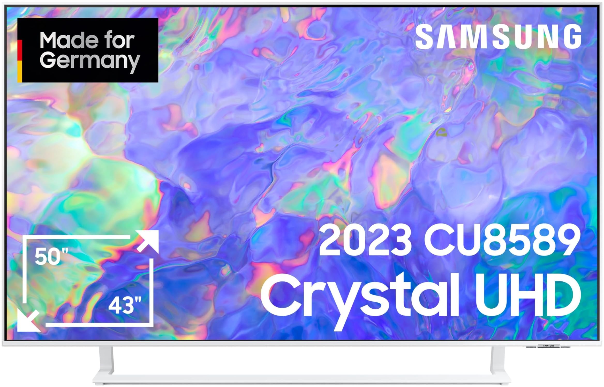 Samsung Crystal UHD CU8589 43 Zoll Fernseher (GU43CU8589UXZG, Deutsches Modell), Dynamic Crystal Color, AirSlim Design, Crystal Prozessor 4K, Smart TV [2023]