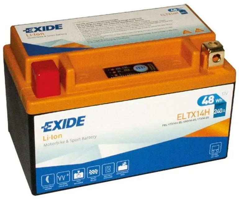 Exide ELTX14H 12V 4Ah Lithium Motorradbatterie 240A