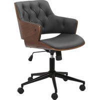 Leonique Armlehnstuhl Lariaud (1 St), Sitz und Rücken gepolstert, Pappelholz Verschalung, Sitzhöhe 47-57 cm braun|schwarz