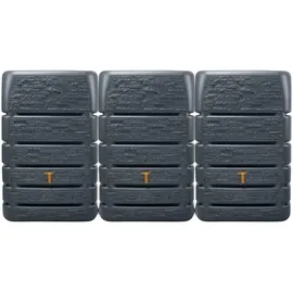4rain Slim Stone Decor Mauertank 1530 l graphitgrau