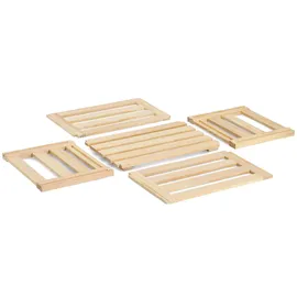 Zeller Aufbewahrungsbox Leisten 40 x 30 cm 30-tlg. beige