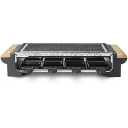 H.Koenig RP328 2-in-1 Tischgrill inkl. Raclette-Gerät, Holz