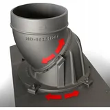 Kamineinsatz aus Stahl KRATKI LUCY SLIM 8 kW Ø 160 schwarz Verkleidung - Schwarz