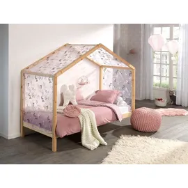 Vipack Hausbett Dallas 90 x 200 cm Kiefer massiv natur beige