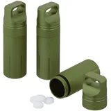 Relaxdays Pillendose wasserdichte Kapsel 3er Set 9,5 x 3 cm