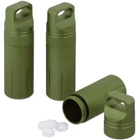 Relaxdays Pillendose wasserdichte Kapsel 3er Set 9,5 x 3 cm