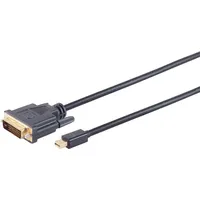 ShiverPeaks S/CONN maximum connectivity Displayportkabel-Mini Displayport Stecker 1.2 auf DVI-D 24+1 Stecker, sc (1 m, DisplayPort), Video Kabel