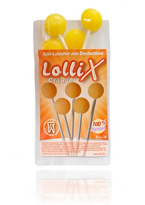 Xylit Lutscher - Lollix® Orange (6Stck.)