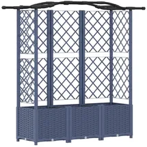 vidaXL Hochbeet mit Rankgitter und Dach 163 x 40 x 141 cm Grau