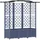 vidaXL Hochbeet mit Rankgitter und Dach 163 x 40 x 141 cm Grau