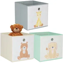 Relaxdays Faltbox 30 x 30 x 30 cm 3-tlg. mehrfarbig