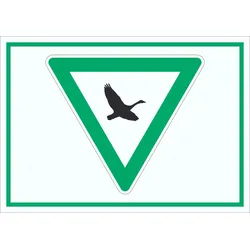Rastgebiet für Zugvögel Symbol Schild A4 (210x297mm)