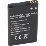 AccuCell Handyakku Li-Ion 3,7V 1050mAh ersetzt Emporia V66_001, Abmessungen 53.4 x 33.8 x 5.6mm