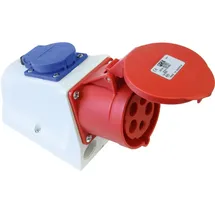 PCE CEE-Wandsteckdose-Combo 5-polig 32 A 400 V IP44