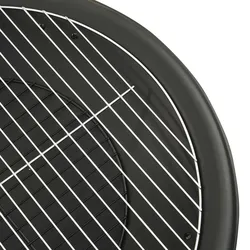 vidaXL 2-in-1 Feuerstelle und Grill mit Schürhaken 56x56x49 cm : Farbe - Schwarz, Material - Stahl
