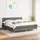 vidaXL Boxspringbett 180 x 200 cm Dunkelgrau