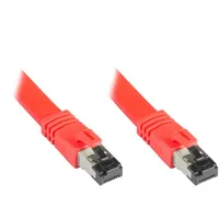 Good Connections FLACH-Patchkabel Cat. 8.1, U/FTP, PiMF, halogenfrei LSZH 2000MHz, 40Gbit/s, rot,