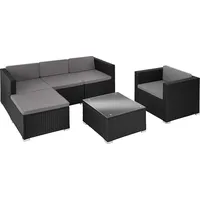 Tectake tectake® Rattan Lounge, für 4 bis 5 Personen