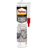 Pattex Naturstein Silikon Special MATERIAL, für Bewegungsfugen in Natursteinen und Marmorbelägen, keine Steinverfärbung, UV- und Alterungsbeständig, Transparent,
