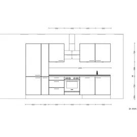 Nobilia Küchenzeile Touch II 330 cm schwarz